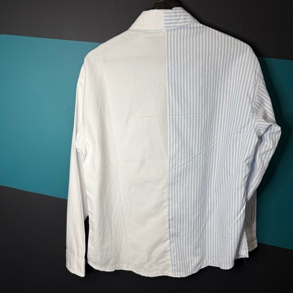 Streetwear Society Two-Tone Blue and White Button Down Shirt - Picture 5 of 8